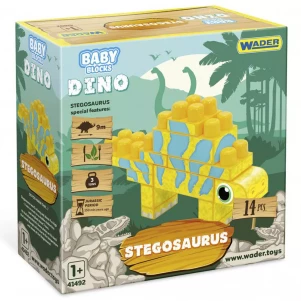 Конструктор Wader Baby Blocks Dino Стегозавр (41495) дитяча іграшка