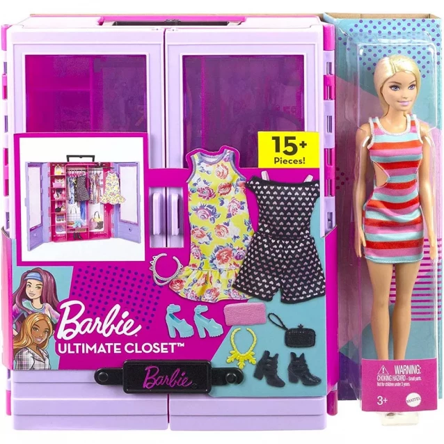 Шкаф для одежды Barbie с куклой (HJL66) - 6