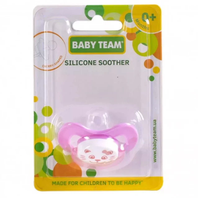 Пустышка силиконовая Baby Team вишнеобразной формы 1 шт 0+ (3003) - 3