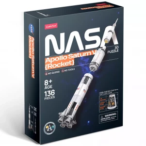 3D головоломка-конструктор CubicFun NASA Ракета Аполлон Сатурн-5 (DS1059h) детская игрушка