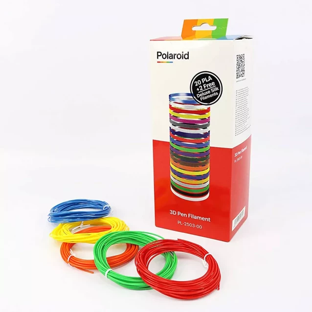 Набор PLA-нитей Polaroid для 3D ручки, 1.75 мм, 22 цвета (PL-2503-00) - 2