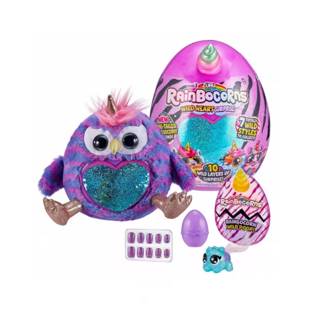 М'яка іграшка Rainbocorns Wild Heart Surprise! фіолетова (9215A) - 3