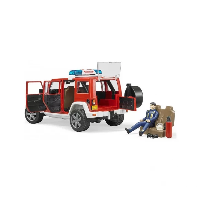 BRUDER Машинка іграшкова - пожежний джип Ренглер Рубікон + фігурка пожежника - 3