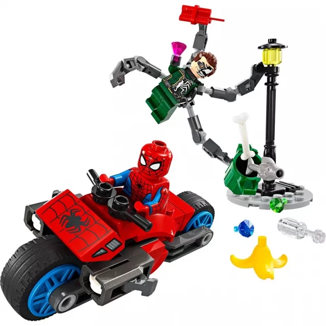 Конструктор LEGO Marvel Погоня на мотоциклах Людина-Павук vs Доктор Восьминіг (76275) - 4