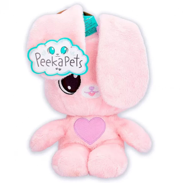Мягкая игрушка Peekapets Кролик 28 см розовый (906778) - 7