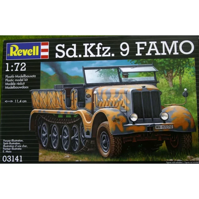 REVELL Полугусеничный автомобиль 1936г.,Германия Sd.Kfz. 9 Halftrack Famo 18t, 4 уровень 1: 72 - 1