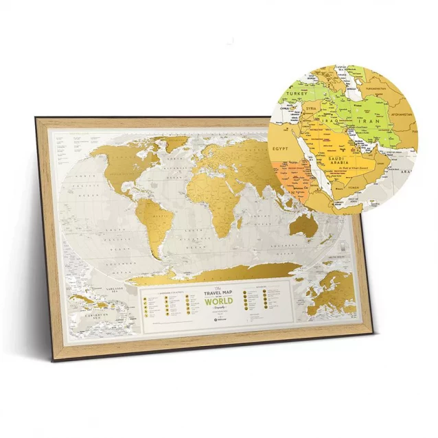 DREAM&DO Скретч карта світу "Travel Map Geography World" (тубус) - 4