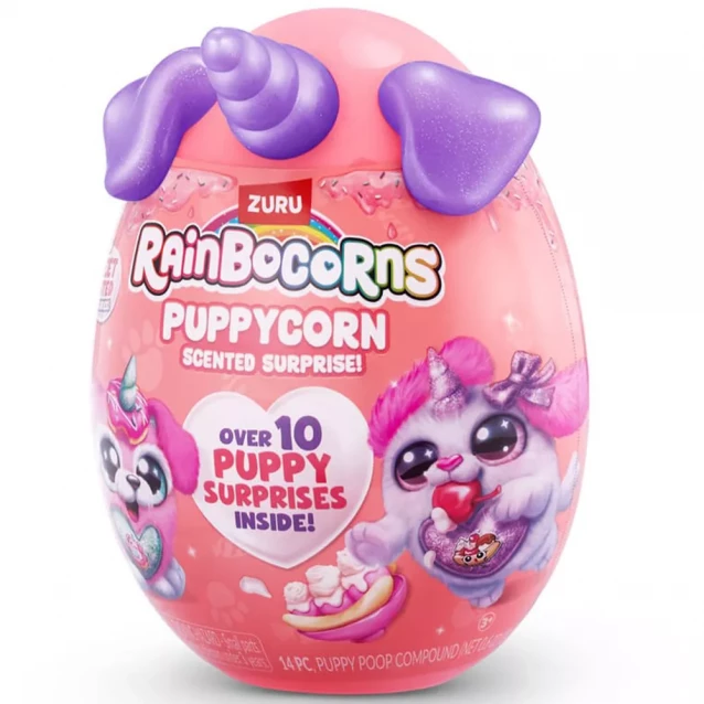 М'яка іграшка Rainbocorns Puppycorn Scented Surprise Цуценя біле з рожевим (9298B) - 2