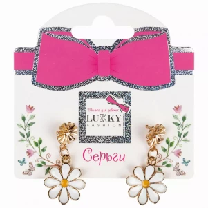 Сережки Lukky Fashion Ромашки (T24626) Біжутерія