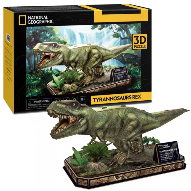 Тривимірна головоломка-конструктор CubicFun National Geographic Dino Тиранозавр Рекс (DS1051h) - 1