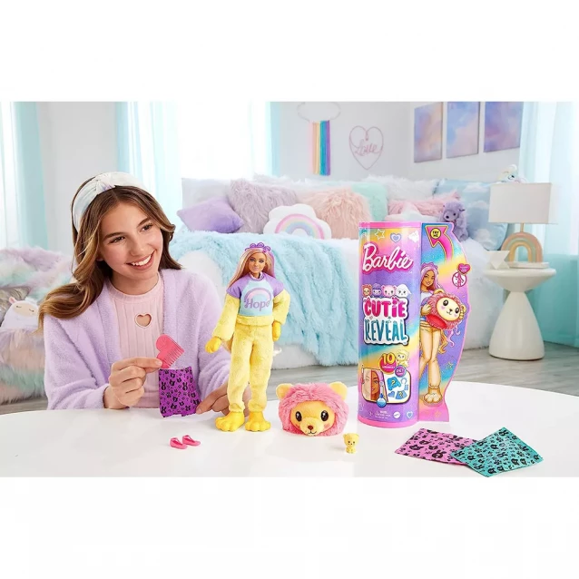 Кукла Barbie Cutie Reveal Мягкие и пушистые Львенок (HKR06) - 6