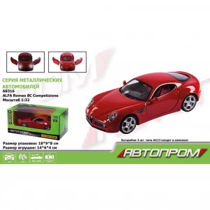Автомодель Автопром Alfa Romeo 8C Competizione 1:32 (68316) дитяча іграшка