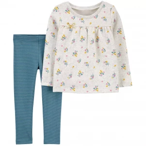 Комплект кофта з довгим рукавом та штани для дiвчинки Carter's 88-93 см (2M337510_2T) - для дітей