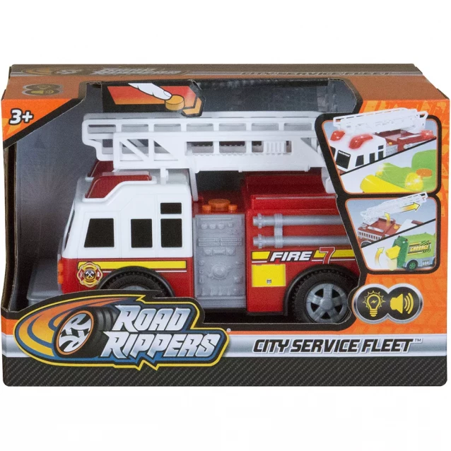 ROAD RIPPERS Игровая автомодель - Пожарная машина (световые и звуковые эффекты), батарейки в компл. - 4