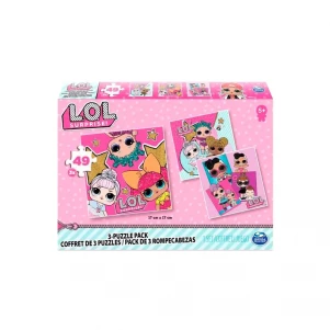 Набір з трьох пазлів  L.O.L. Surprise  (17см * 17 см; 3 х 49 частин) дитяча іграшка