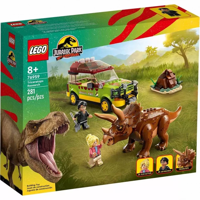 Конструктор LEGO Jurassic Park Дослідження трицератопсів (76959) - 1