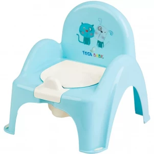 Горшок-стульчик Tega Кот и Пес голубой (PK-007-101) для малышей